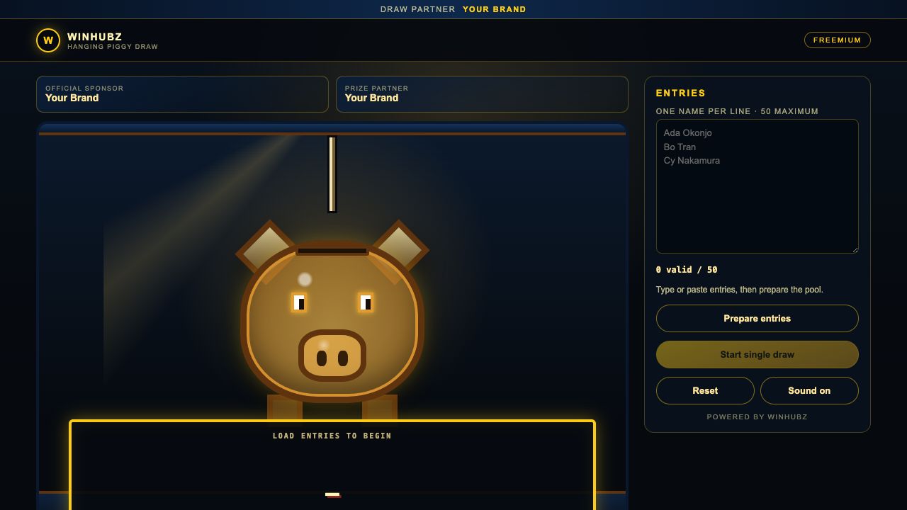 Hanging Piggy FREEmium actual FREEmium interface